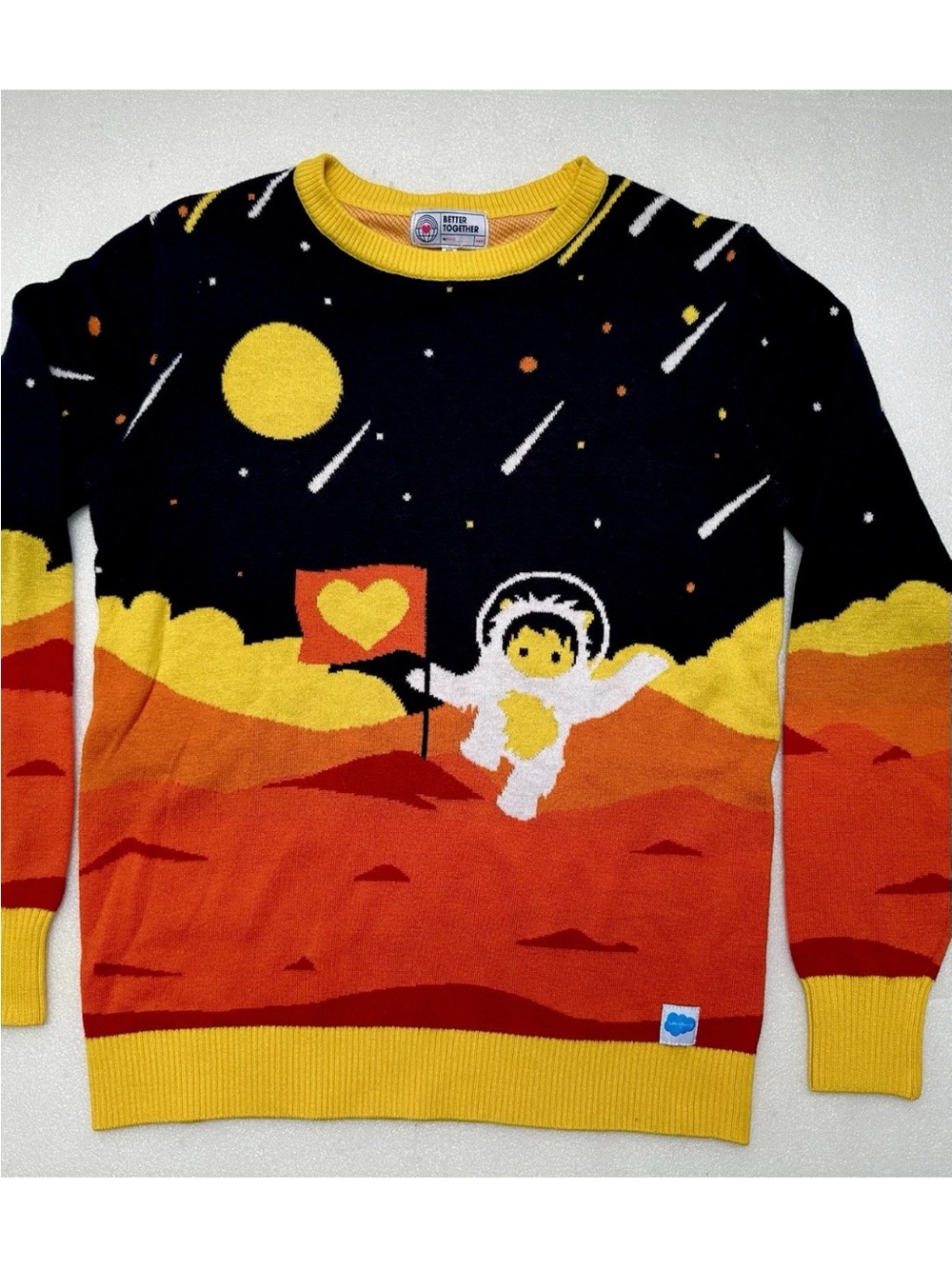Salesforce ASTRO on the Moon crewneck space sweater XS geek pop art UNISEX